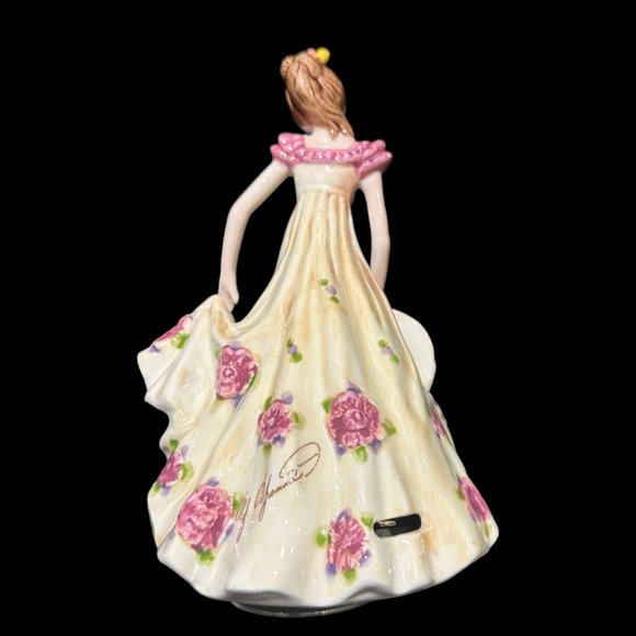 Vintage Schmid Yamada Originals Musical Porcelain Victorian Woman, Music Box - Picture 3 of 7